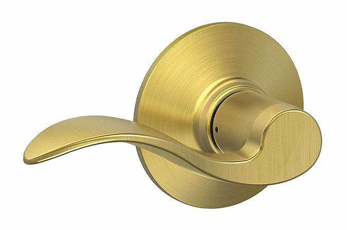 Door Lockset: Passage Lever Locksets, Brass, ADA Compliant