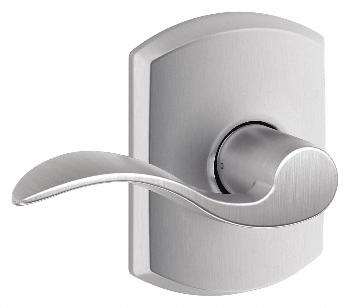 Door Lockset: Passage Lever Locksets, Chrome, ADA Compliant