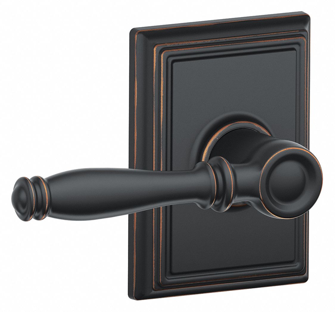 SCHLAGE RESIDENTIAL, Passage Lever Locksets, Bronze, Door Lockset