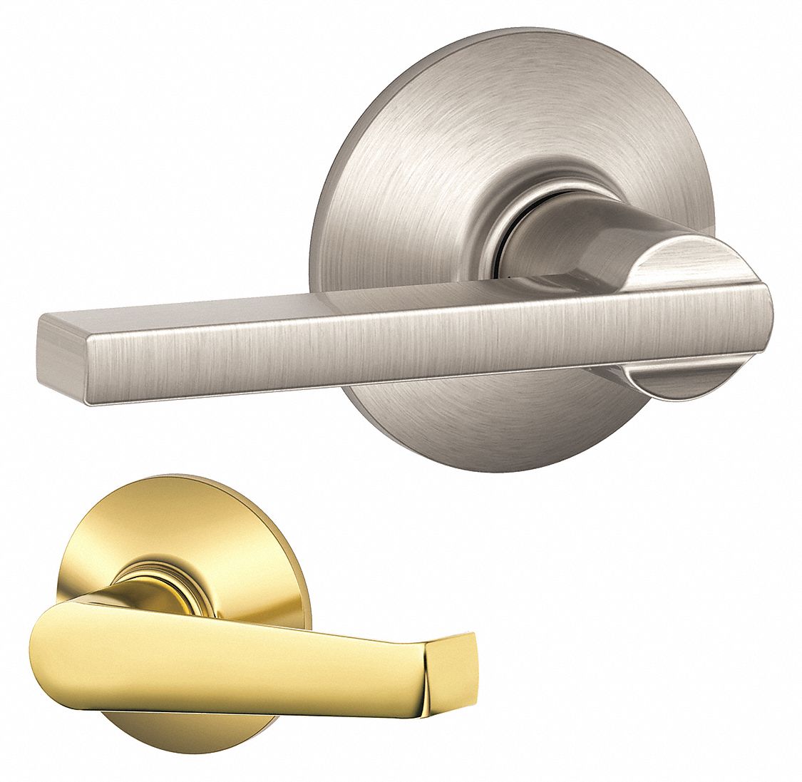 Door Lockset: Passage Lever Locksets, Brass