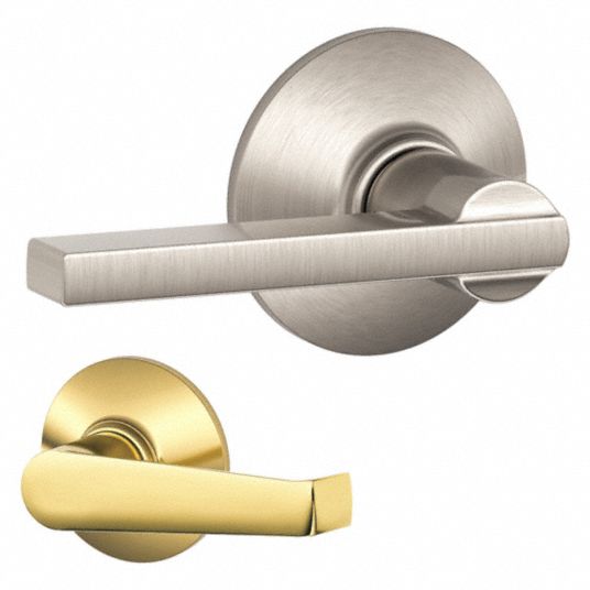 Schlage Residential Door Lever Lockset, Satin Brass, Passage F10