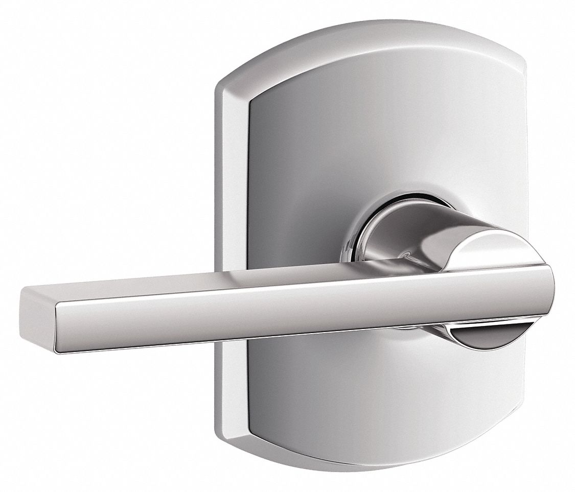 SCHLAGE RESIDENTIAL, Passage Lever Locksets, Chrome, Door Lockset