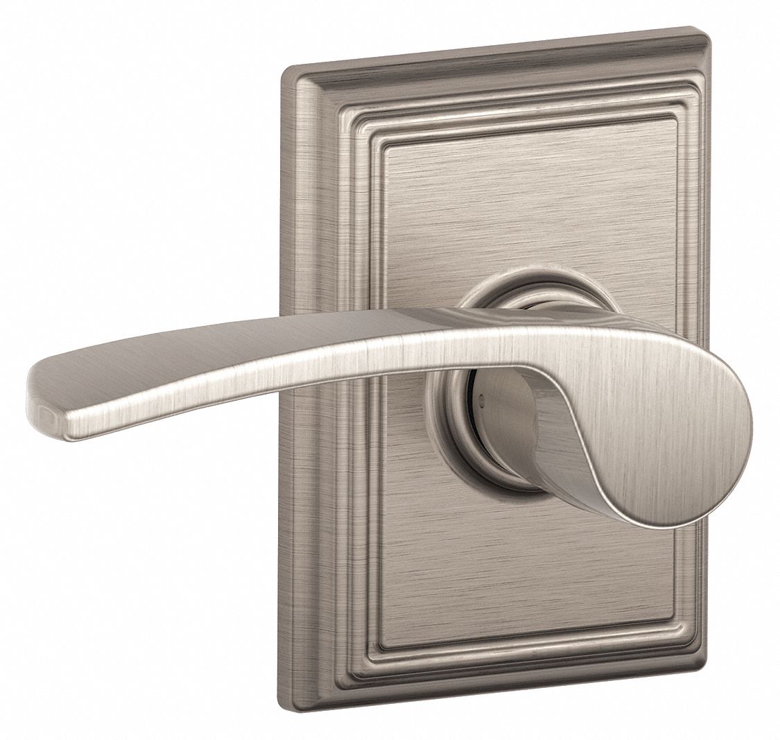 SCHLAGE RESIDENTIAL, Passage Lever Locksets, Nickel, Door Lockset