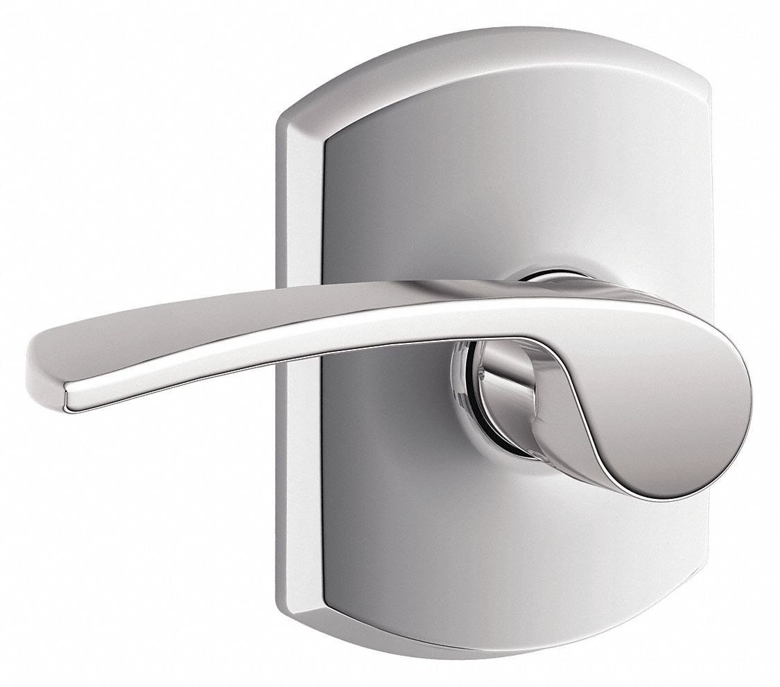 Door Lockset: Passage Lever Locksets, Chrome, ADA Compliant