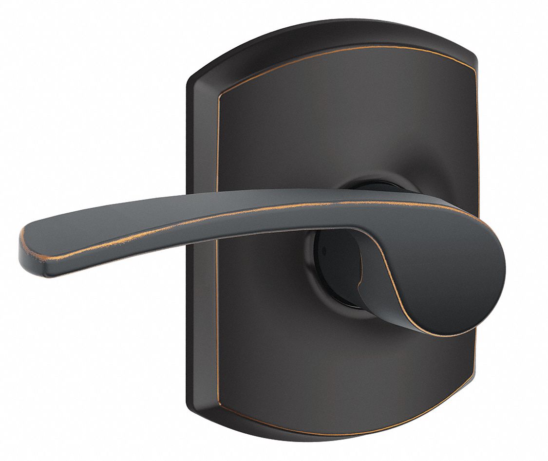 Door Lockset: Passage Lever Locksets, Bronze, ADA Compliant