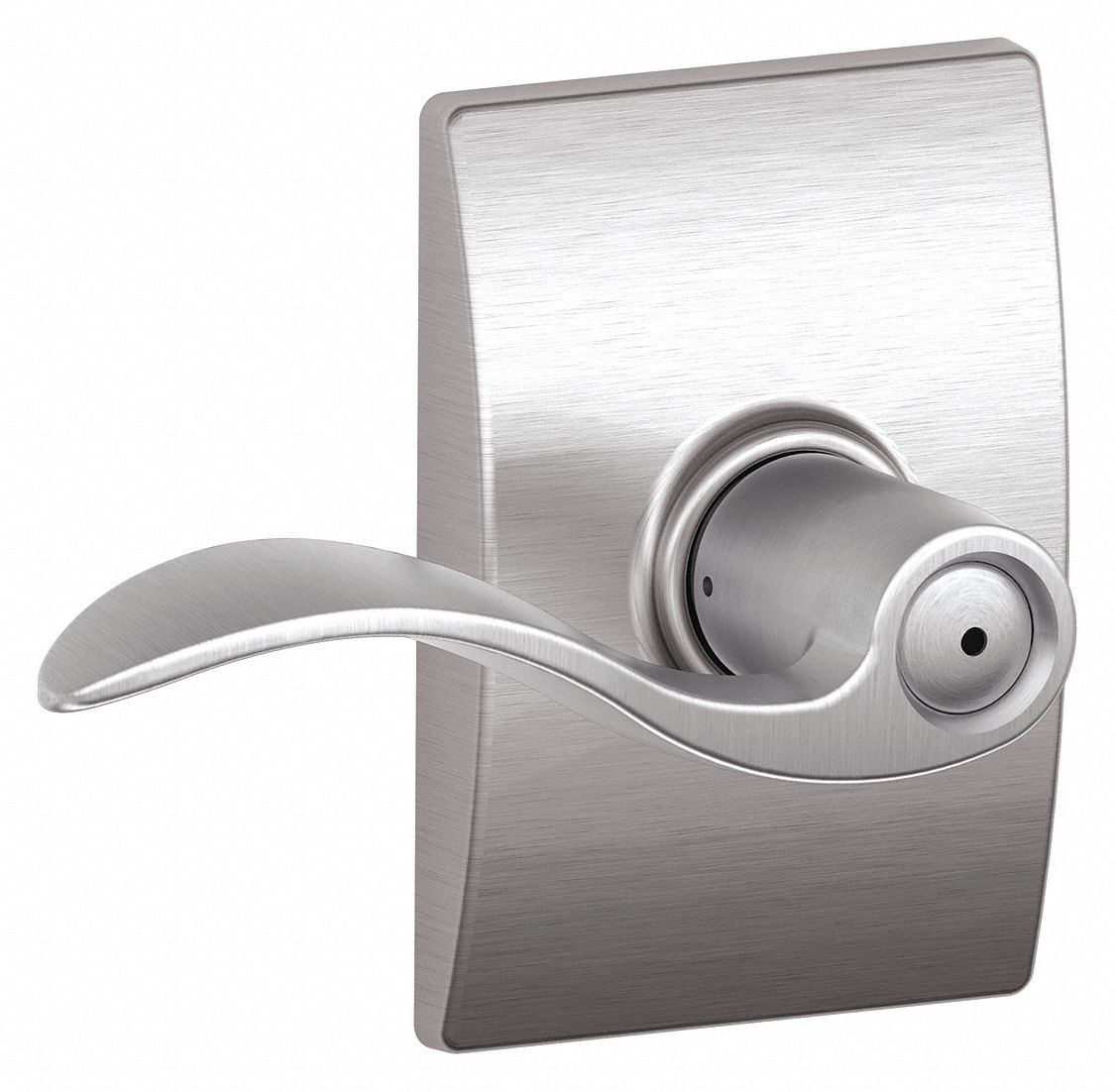 Door Lockset: Privacy Lever Locksets, Chrome, ADA Compliant