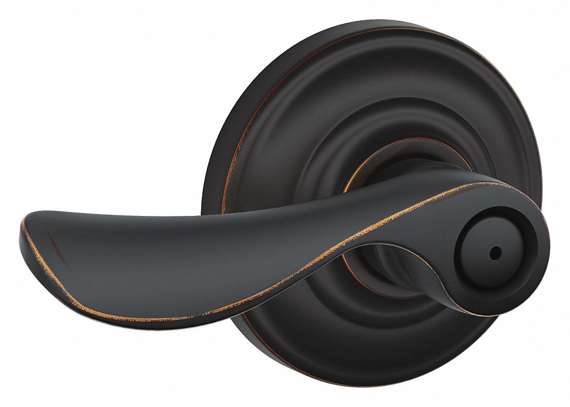 Door Lockset: Privacy Lever Locksets, Bronze, ADA Compliant