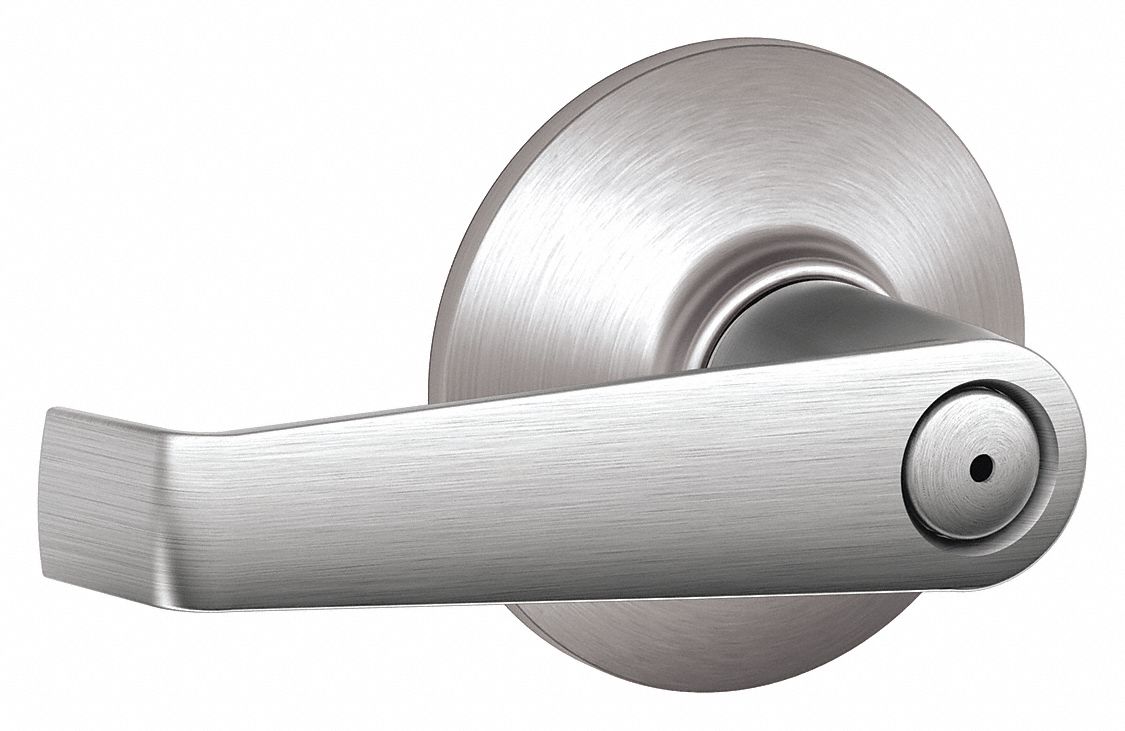 Door Lockset: Privacy Lever Locksets, Chrome, ADA Compliant