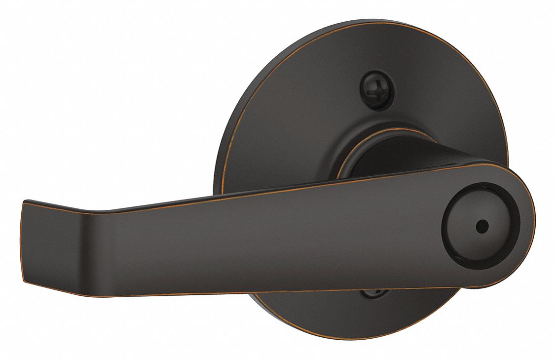 Door Lockset: Privacy Lever Locksets, Bronze, ADA Compliant