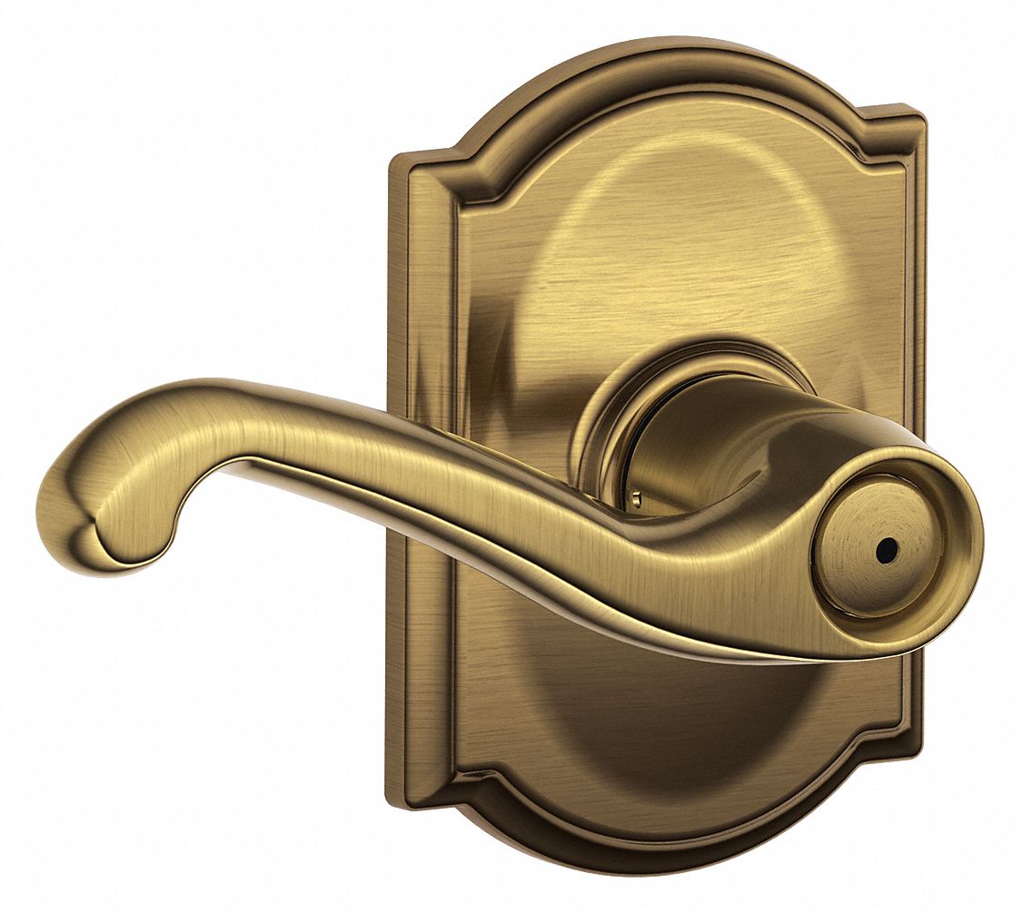 Door Lockset: Privacy Lever Locksets, Brass, ADA Compliant