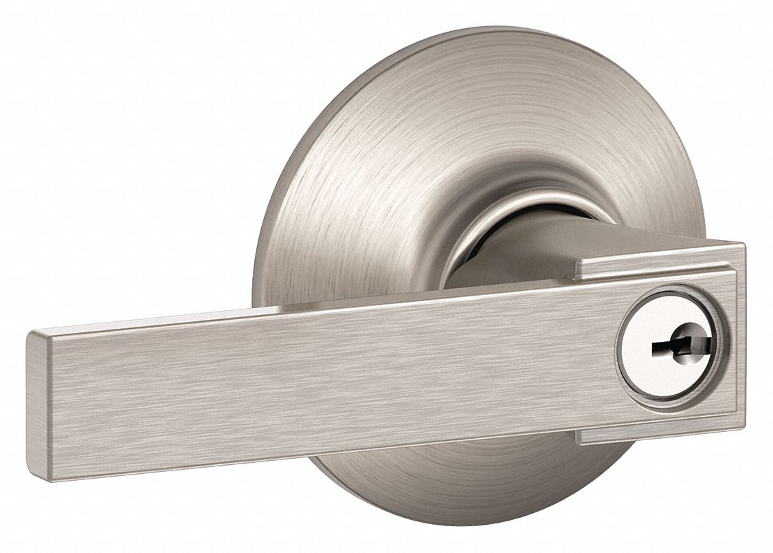 Door Lockset: Office Lever Locksets, Nickel