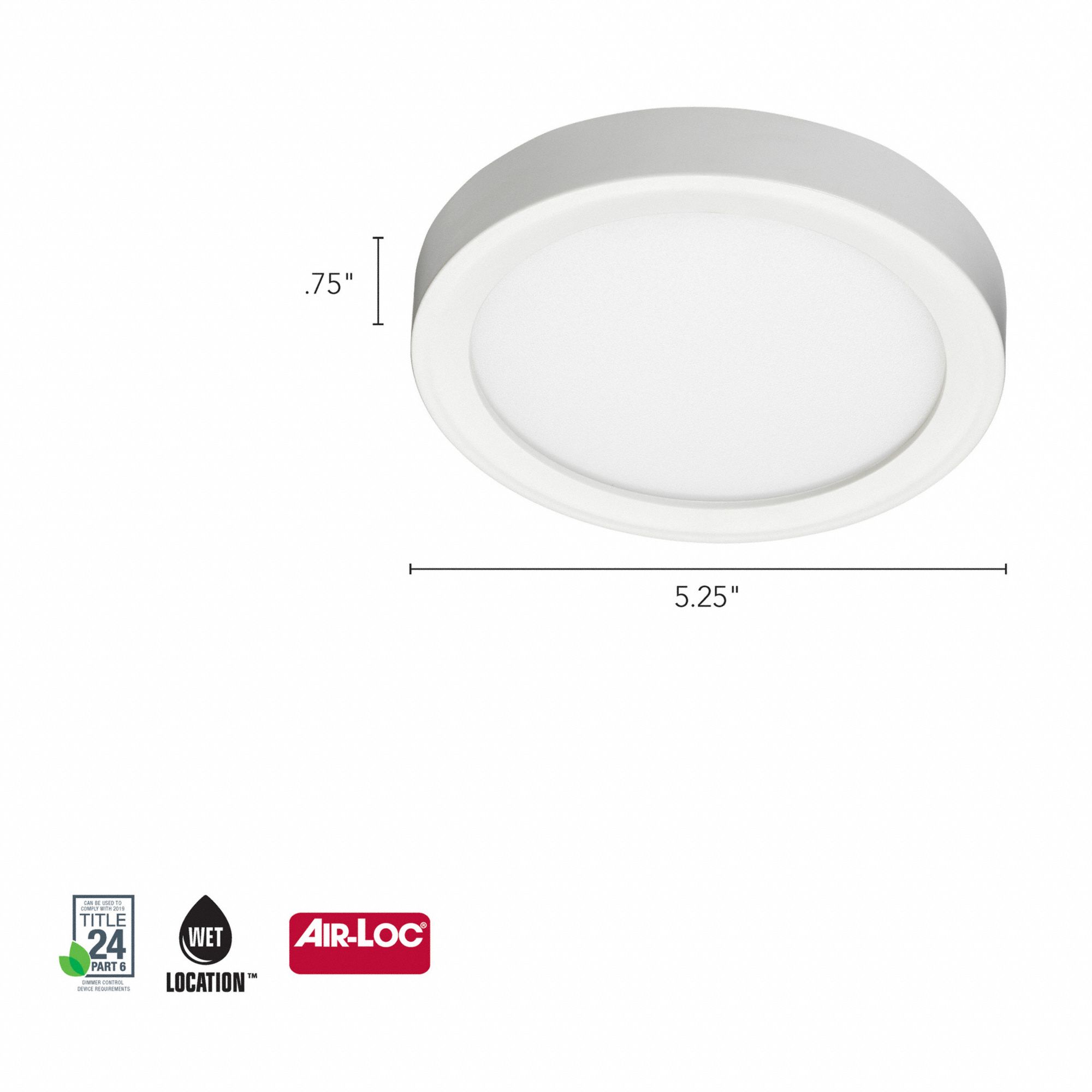 JUNO LIGHTING LED Surface Mount Fixture 5 in Nominal Size, 4000K, 700