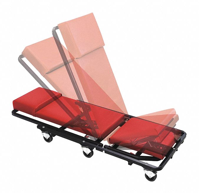 WHITESIDE Creeper HeavyDuty, 660 lb Max Load Capacity, 4 1/2 in Ht