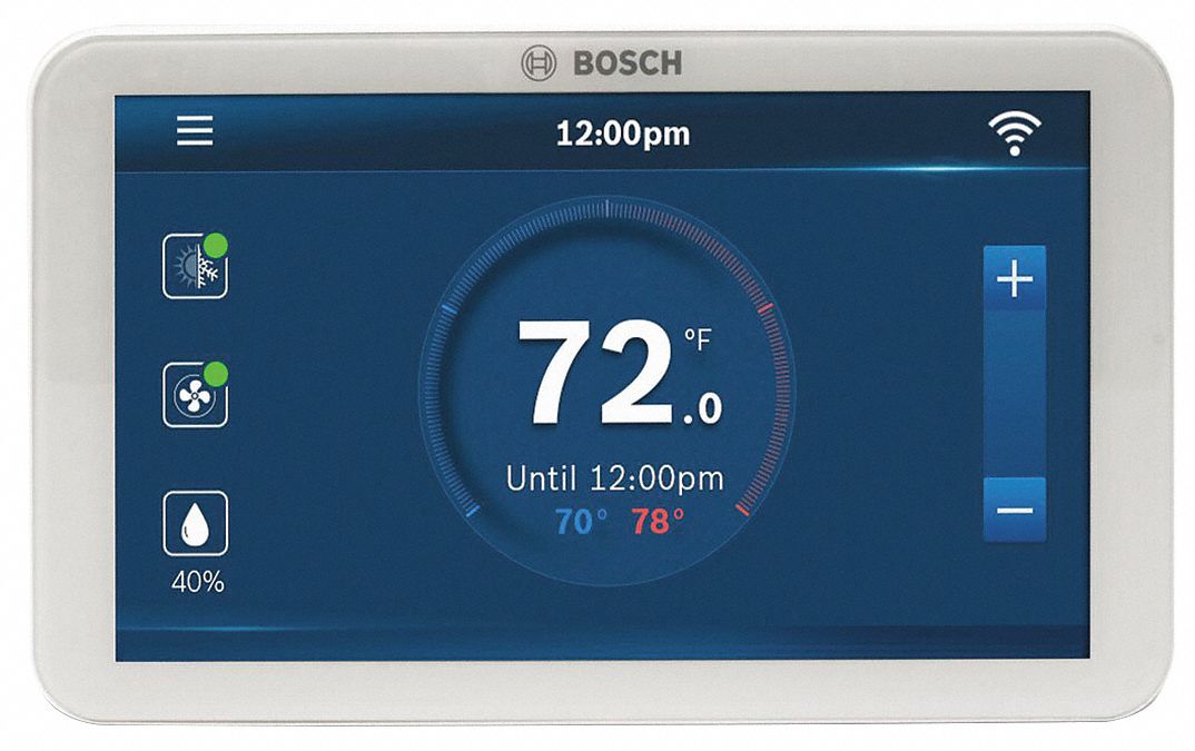 BOSCH Low Voltage Thermostat, Stages Cool 2, Stages Heat 2 458J55
