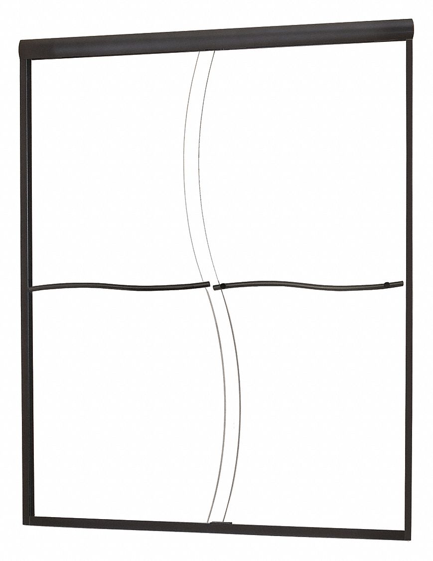 Shower Door Oil Rub Brnz S-Cut Slid 72in