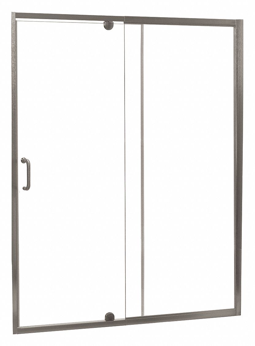 Foremost, 69 in Overall Ht, Shower Door and Panel 458N20CVDP4269CLBN Grainger