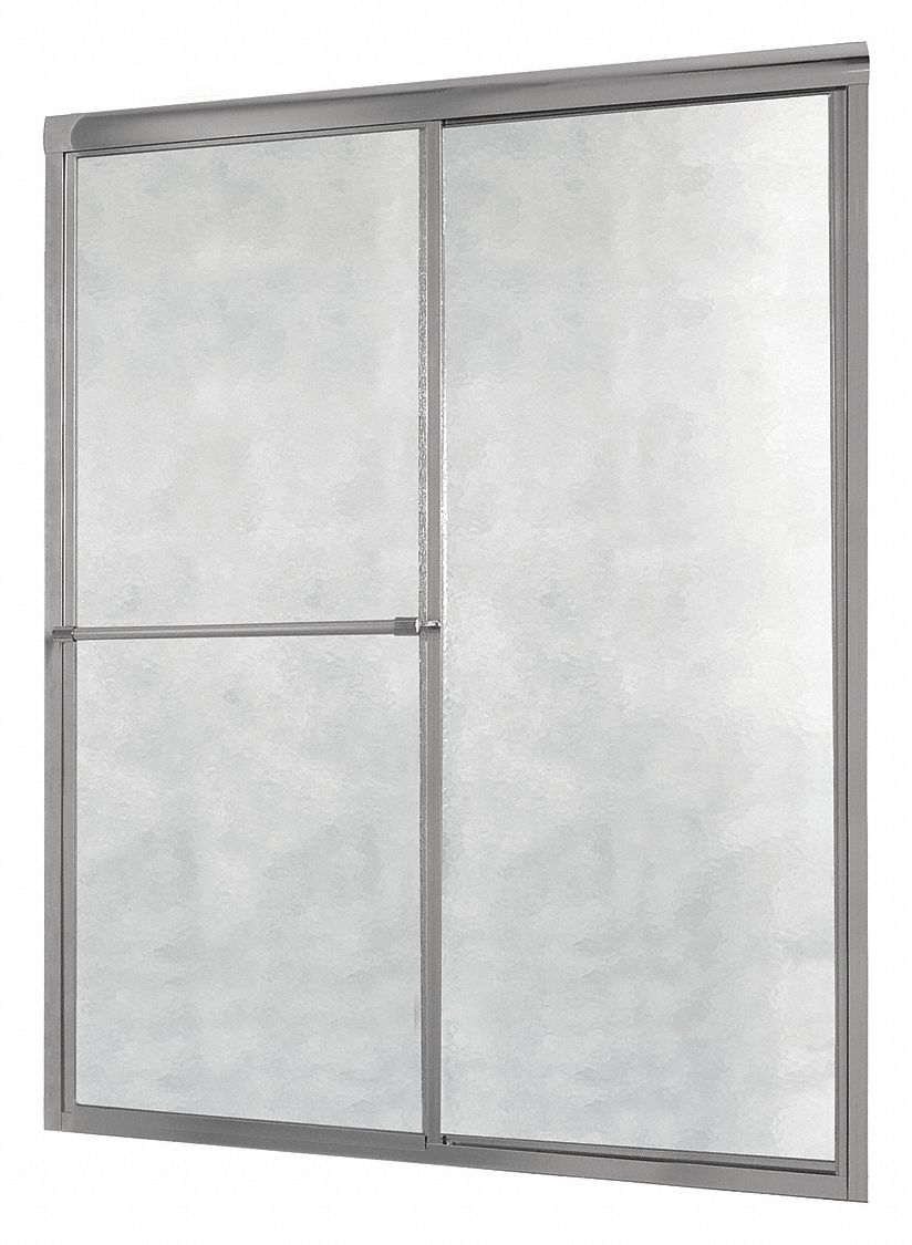 Shower Door: 44 in Min. Door Wd, 48 in Max. Door Wd, 70 in Overall Ht, 3/16 in Glass Thick
