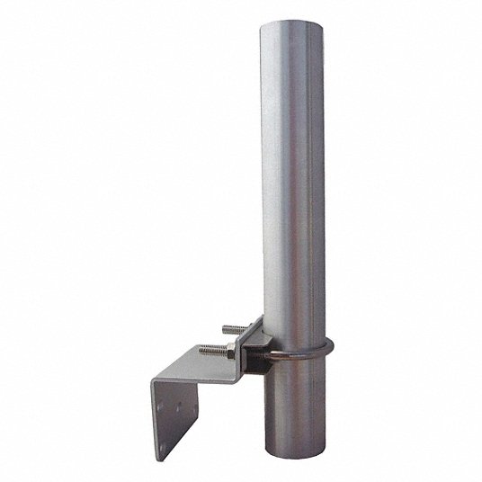 Antenna Pole Mount: Wall, Bracket and Bolts, Steel