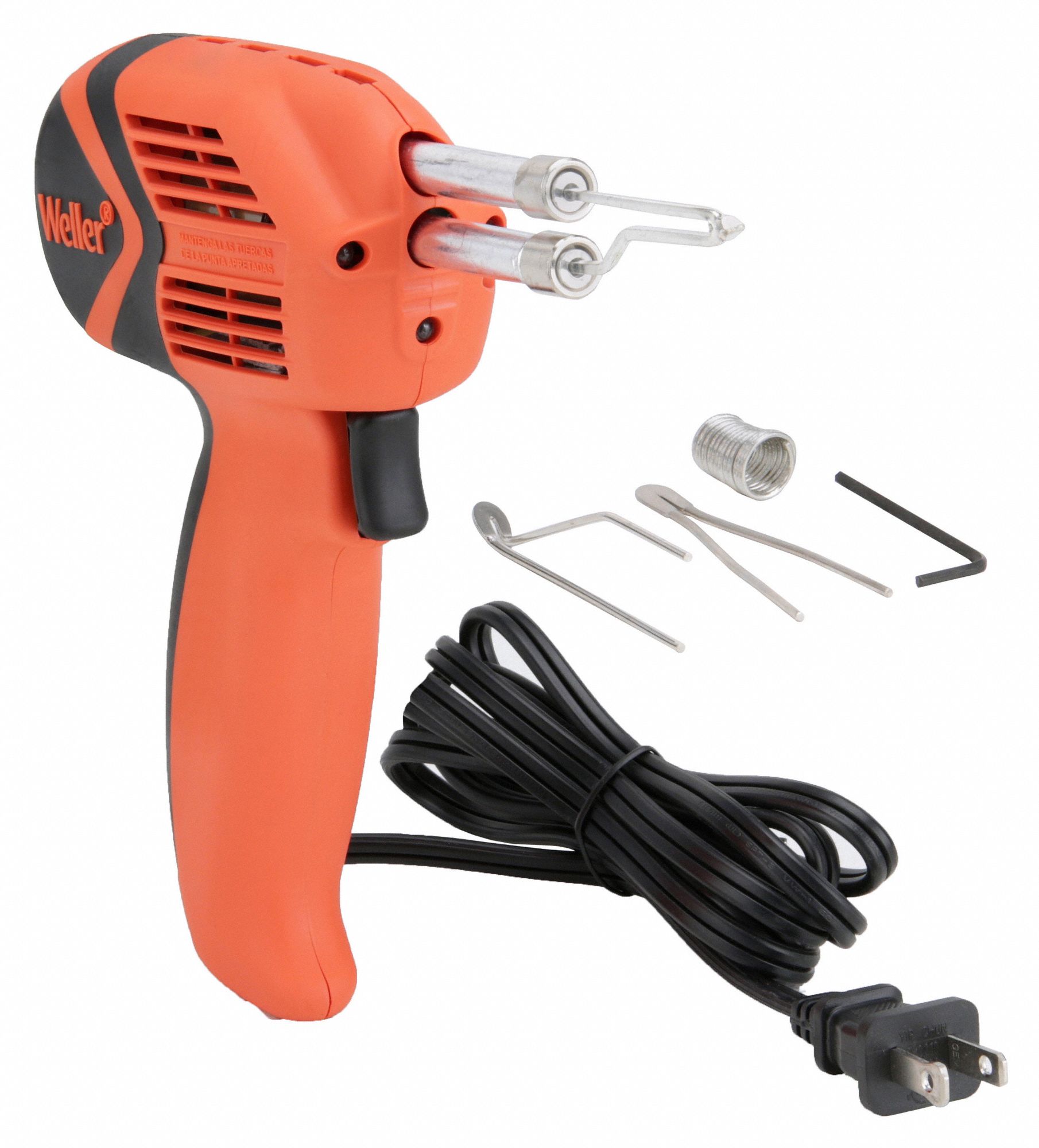 WELLER Soldering Gun Kit: 140 W, 900°F, Conical/Knife/Smoothing Tip,  Soldering Gun Kit