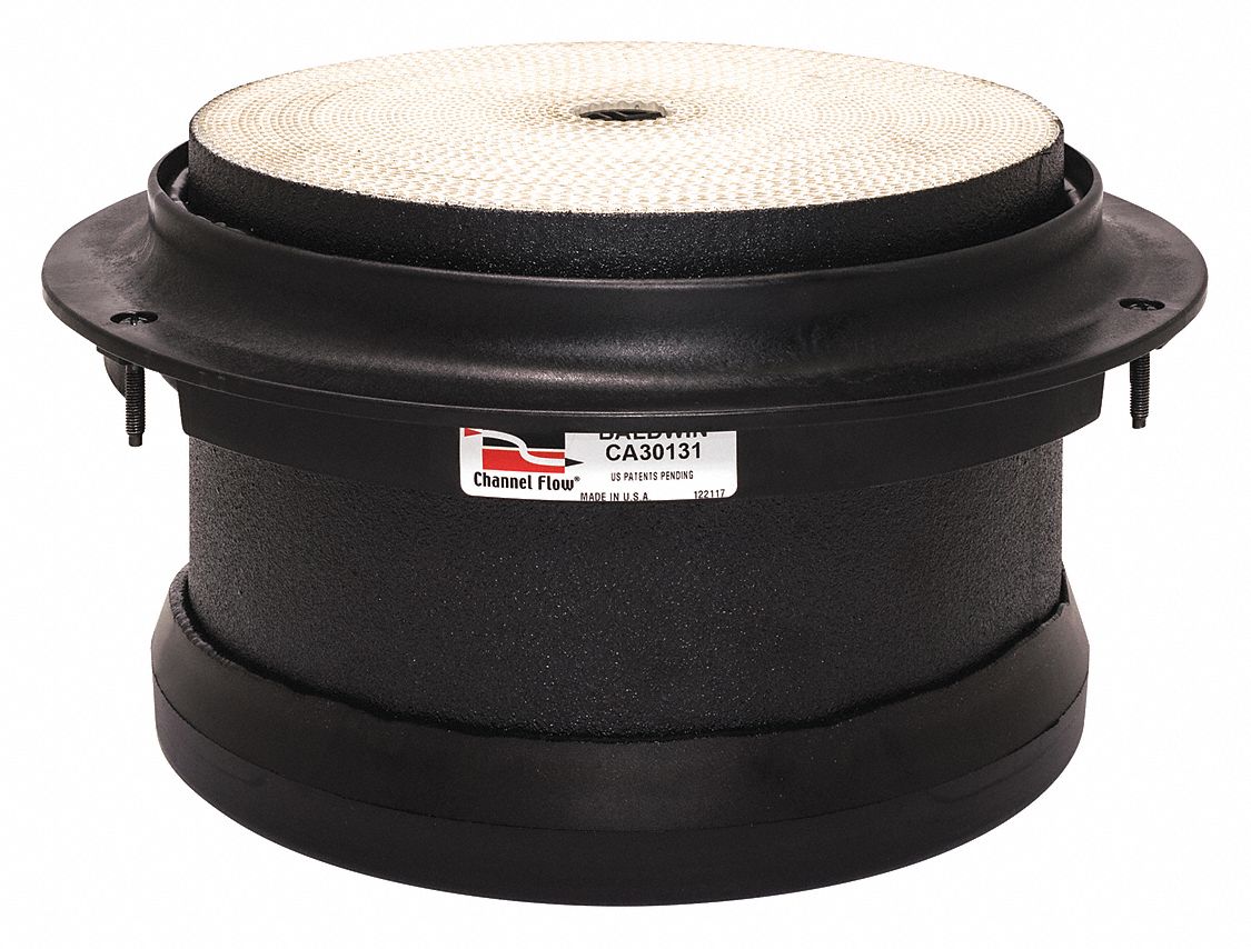 Automotive Air Filter: Round-Oval, Engine, Round, Channel Flow, 8 3/32 in Overall Ht