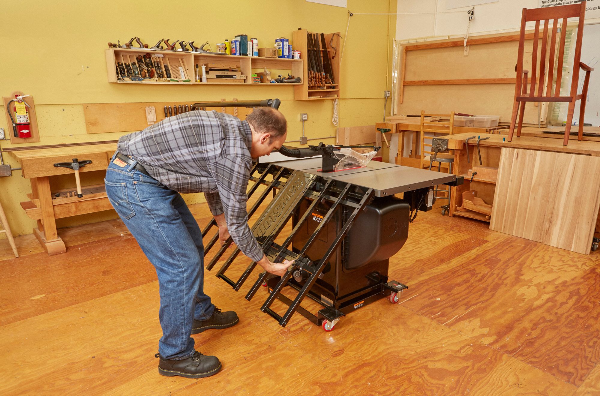 SAWSTOP Folding Outfeed Table, For Use With Most ICS and PCS