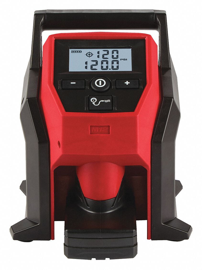 MILWAUKEE Compact Inflator Kit, Cordless, 0 to 120 psi, 12V DC 458T30