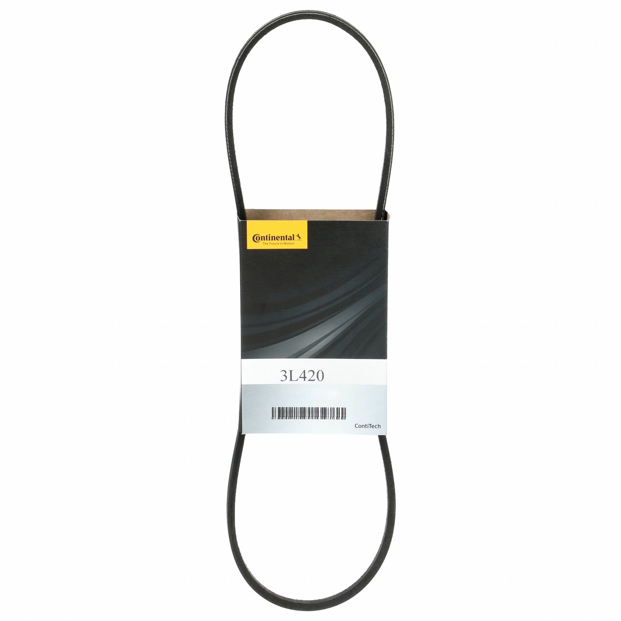 Wedge V-Belt: 3L330, 33 in Outside Lg, 3/8 in Top Wd, 7/32 in Thick, Polyester