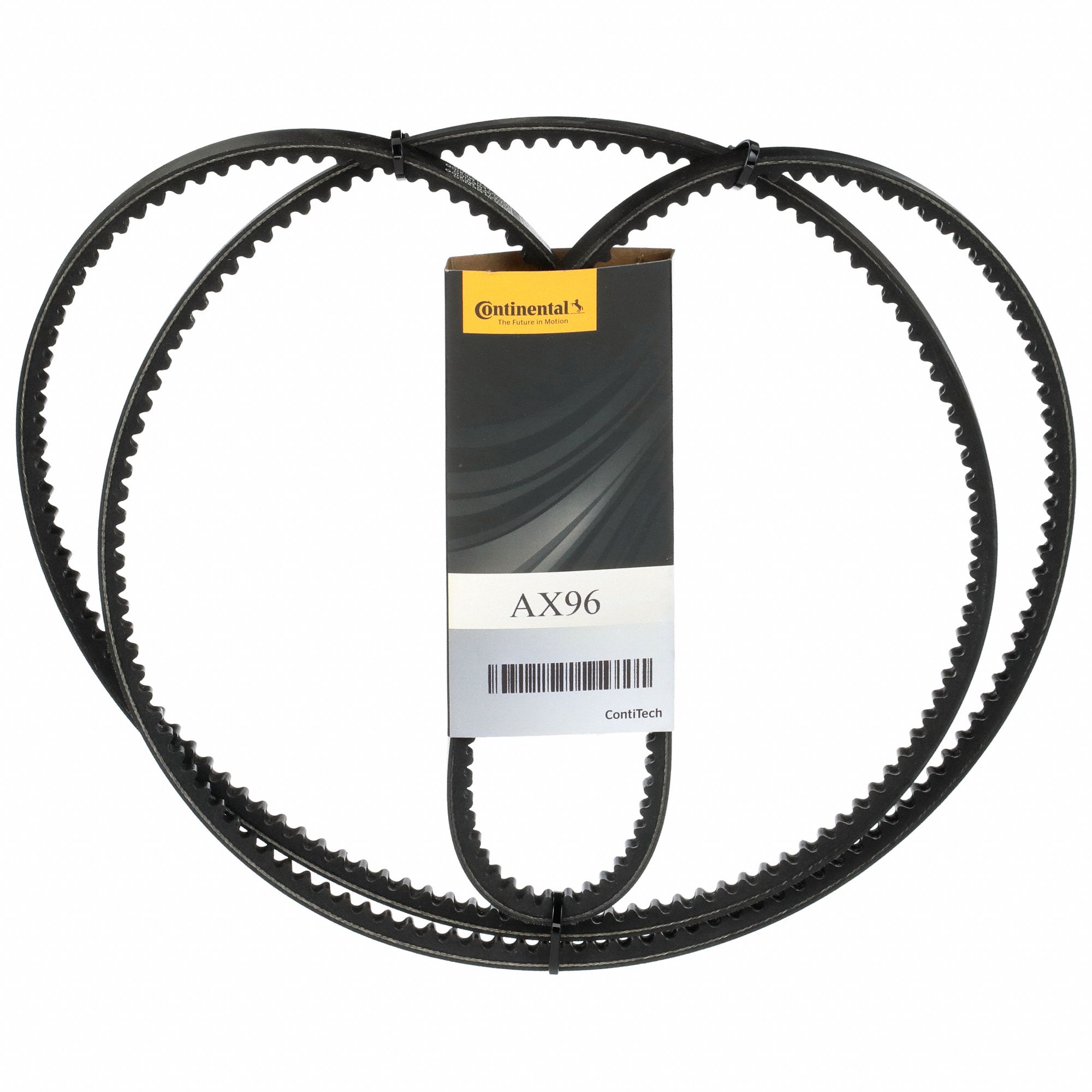Cogged V-Belt: AX100, 102 in Outside Lg, 1/2 in Top Wd, 5/16 in Thick, Polyester