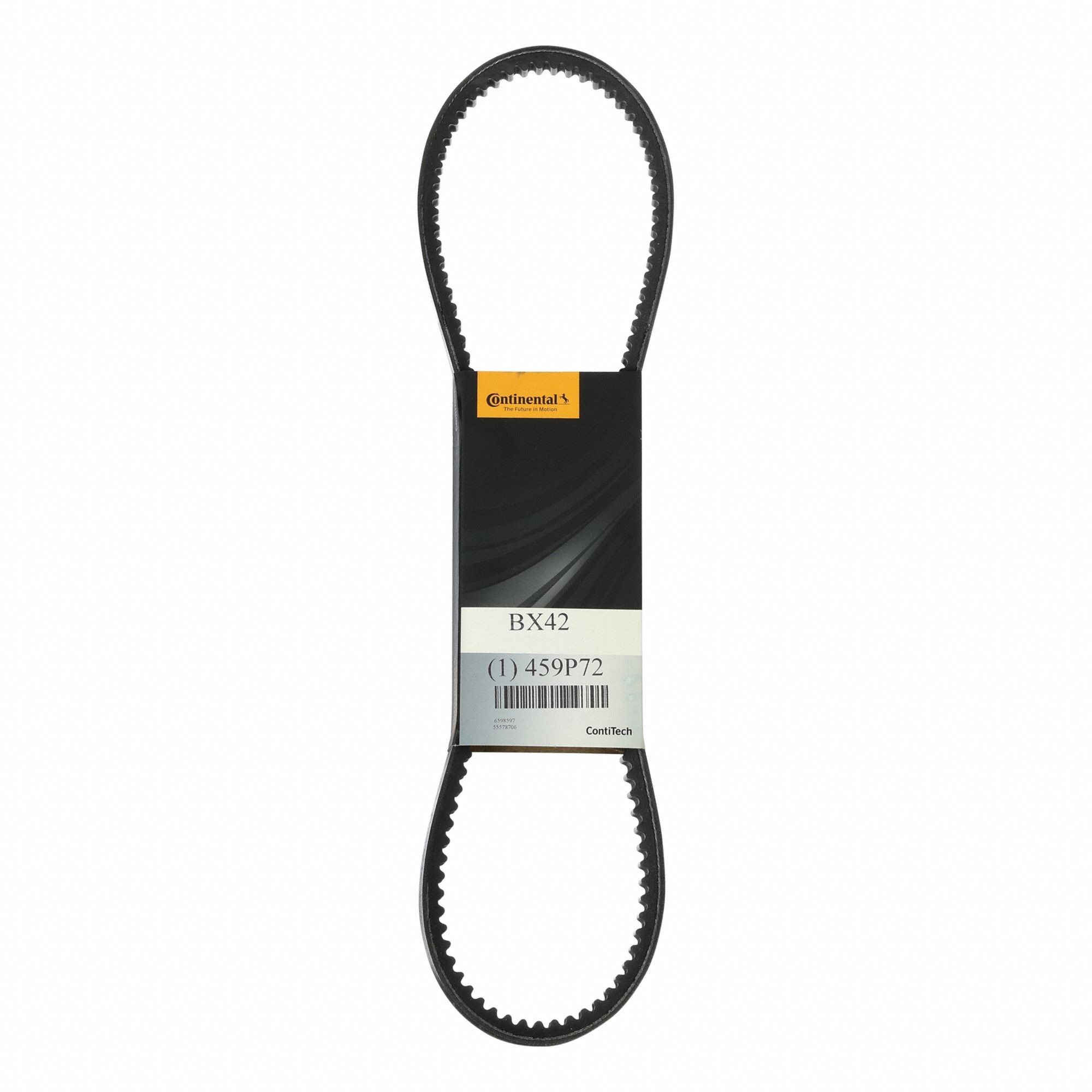 Cogged V-Belt: BX42, 45 in Outside Lg, 21/32 in Top Wd, 13/32 in Thick, Polyester