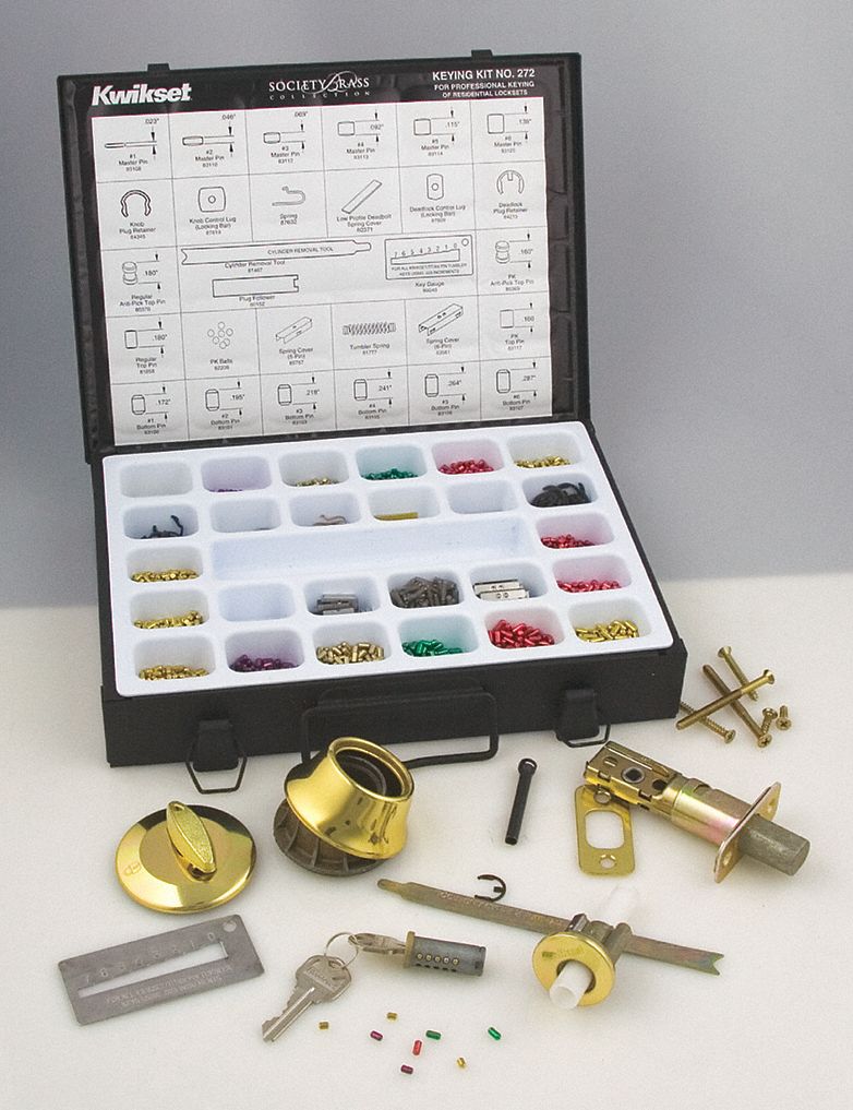 KWIKSET Keying Kit, For Keyed Entry Locks, Steel 459R55272 KEYING