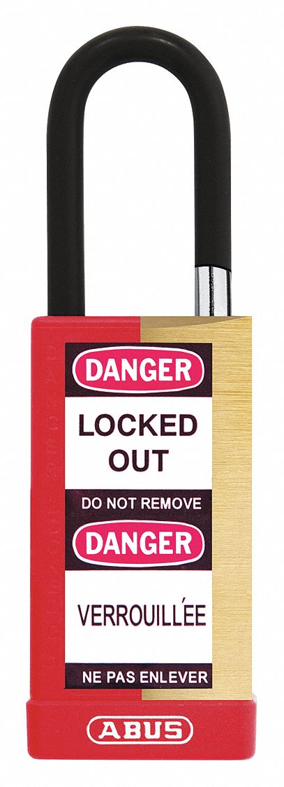 Keyed Padlock, 3/4" W x 1-1/2" H Shackle