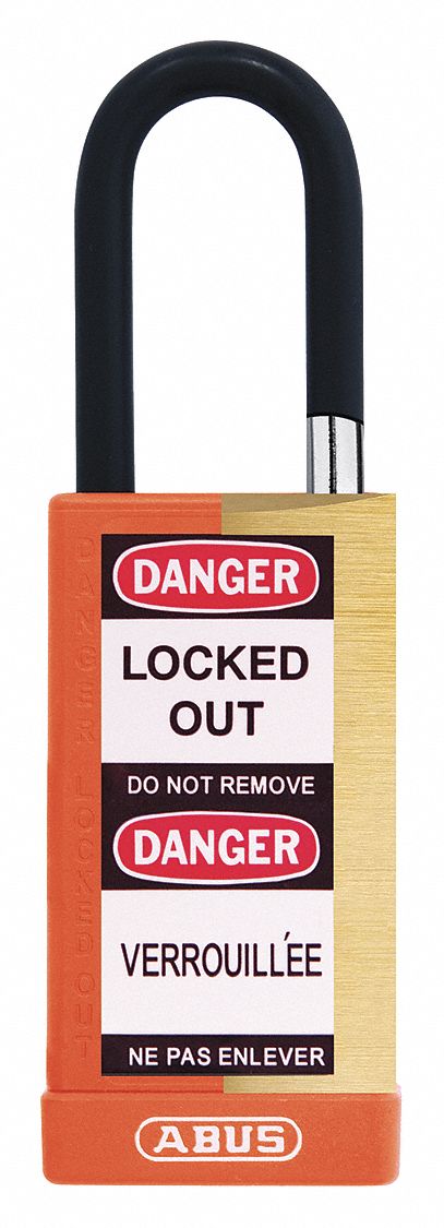 Keyed Padlock, 3/4" W x 1-1/2" H Shackle