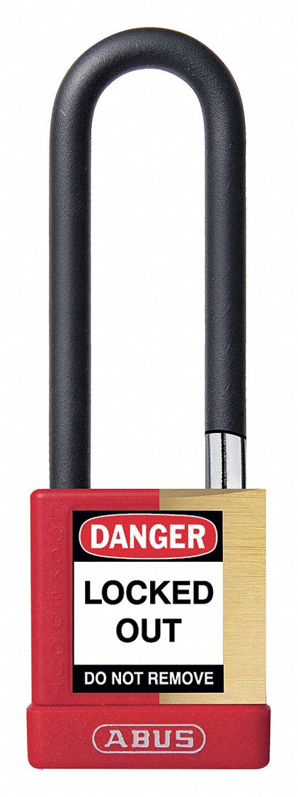 Keyed Padlock, 3/4" W x 3" H Shackle