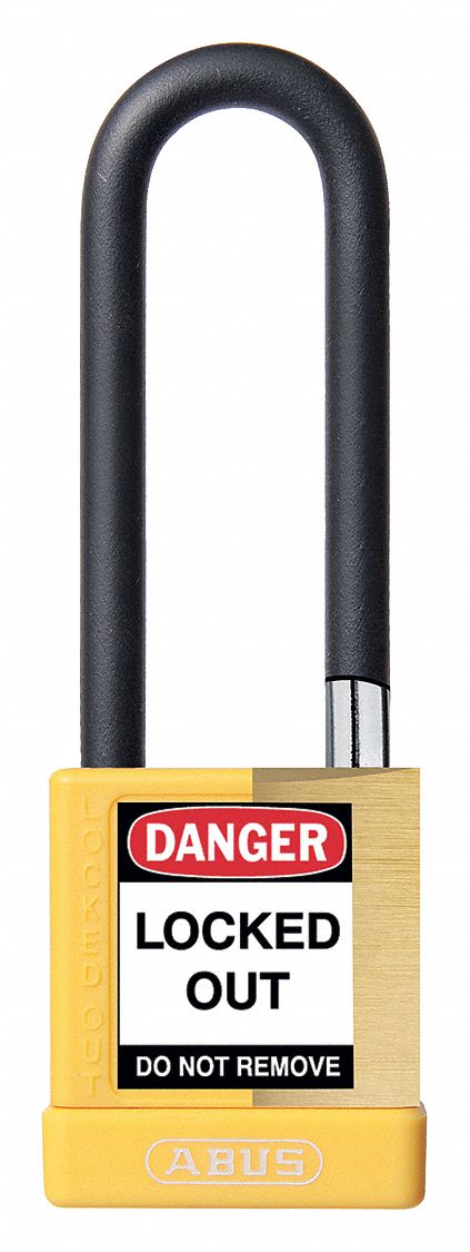 Keyed Padlock, 3/4" W x 3" H Shackle