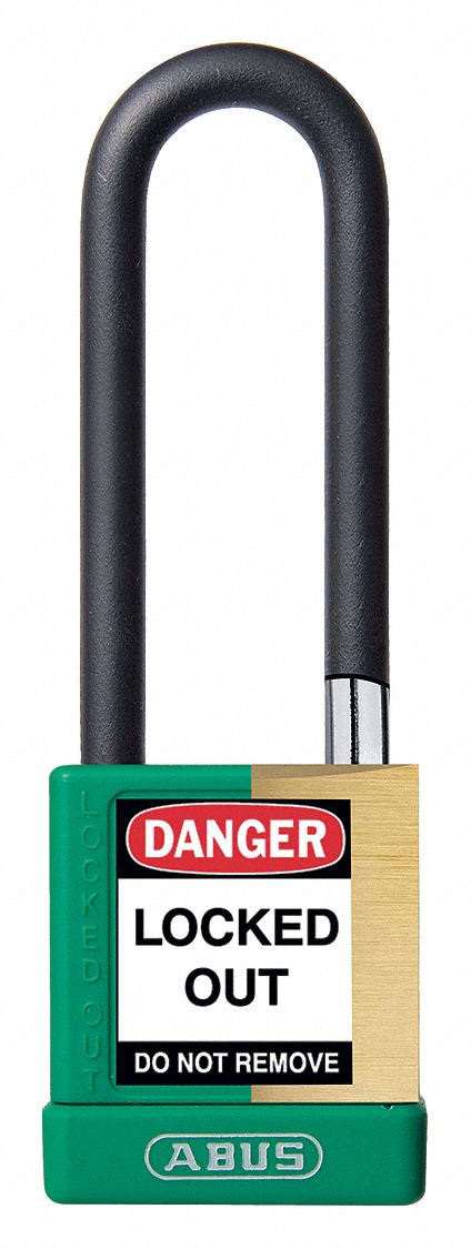 Keyed Padlock, 3/4" W x 3" H Shackle