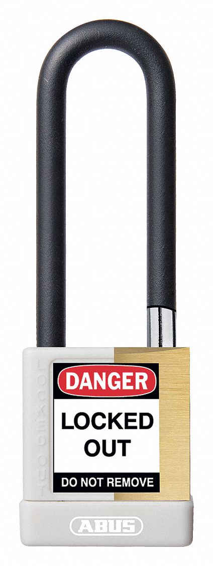 Keyed Padlock, 3/4" W x 3" H Shackle