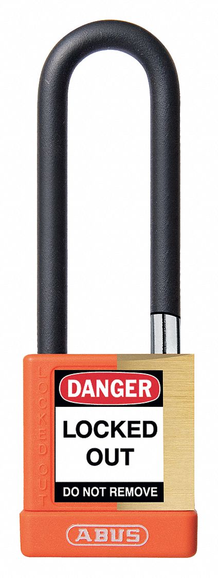 Keyed Padlock, 3/4" W x 3" H Shackle