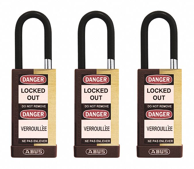 ABUS, Keyed Different, Brass, Keyed Padlock 459U6920181 Grainger