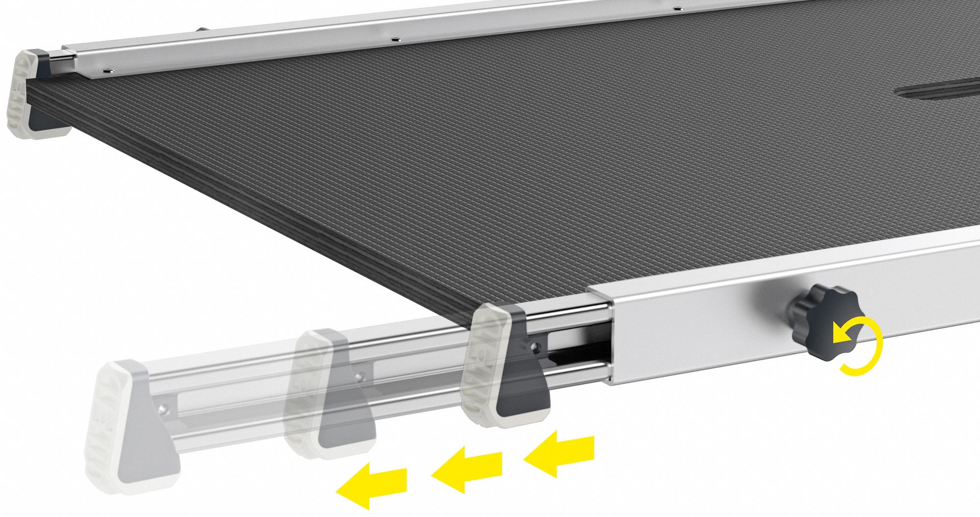 HAILO Ladder Platform Aluminum, 330 lb Load Capacity 459V129940001