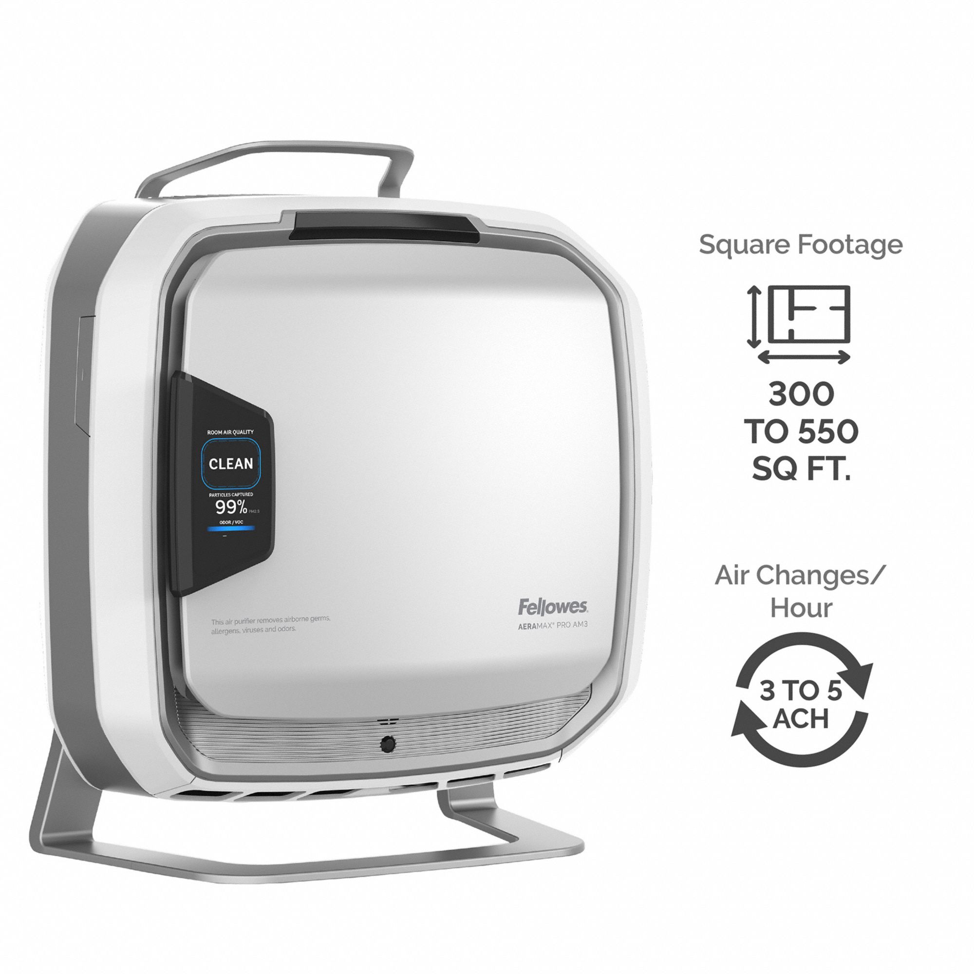 FELLOWES Portable Air Cleaner Touch Screen with IAQ Display, Greater