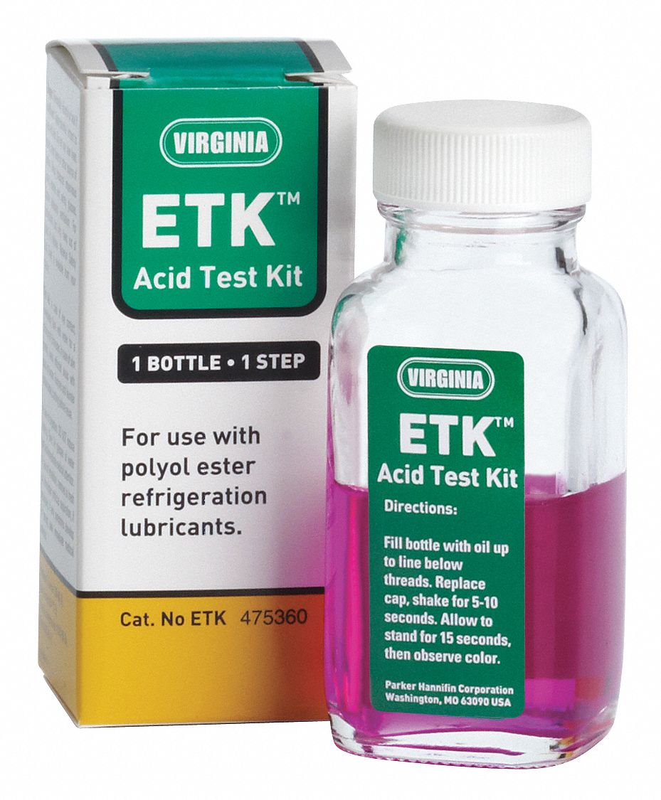 VIRGINIA, ETK, Liquid, Refrigeration Oil Acid Test Kit 459W18ETK