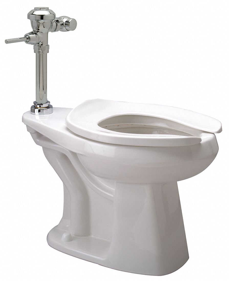 Flush Valve Toilet: Zurn One(R), 1.28 Gallons per Flush, Elongated Bowl, 10  in Rough-In, Top Spud