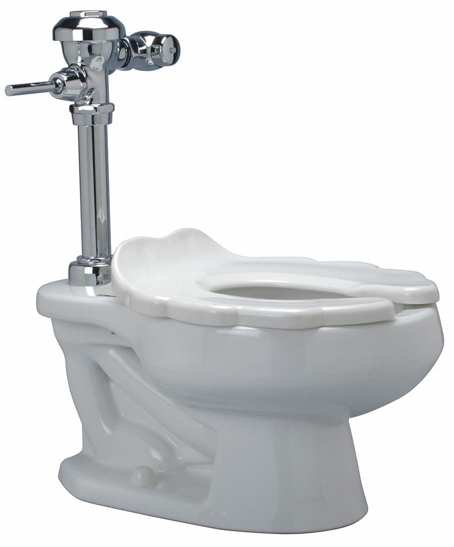 ZURN Floor Mounted Elongated Flush Valve Toilet - 45A148