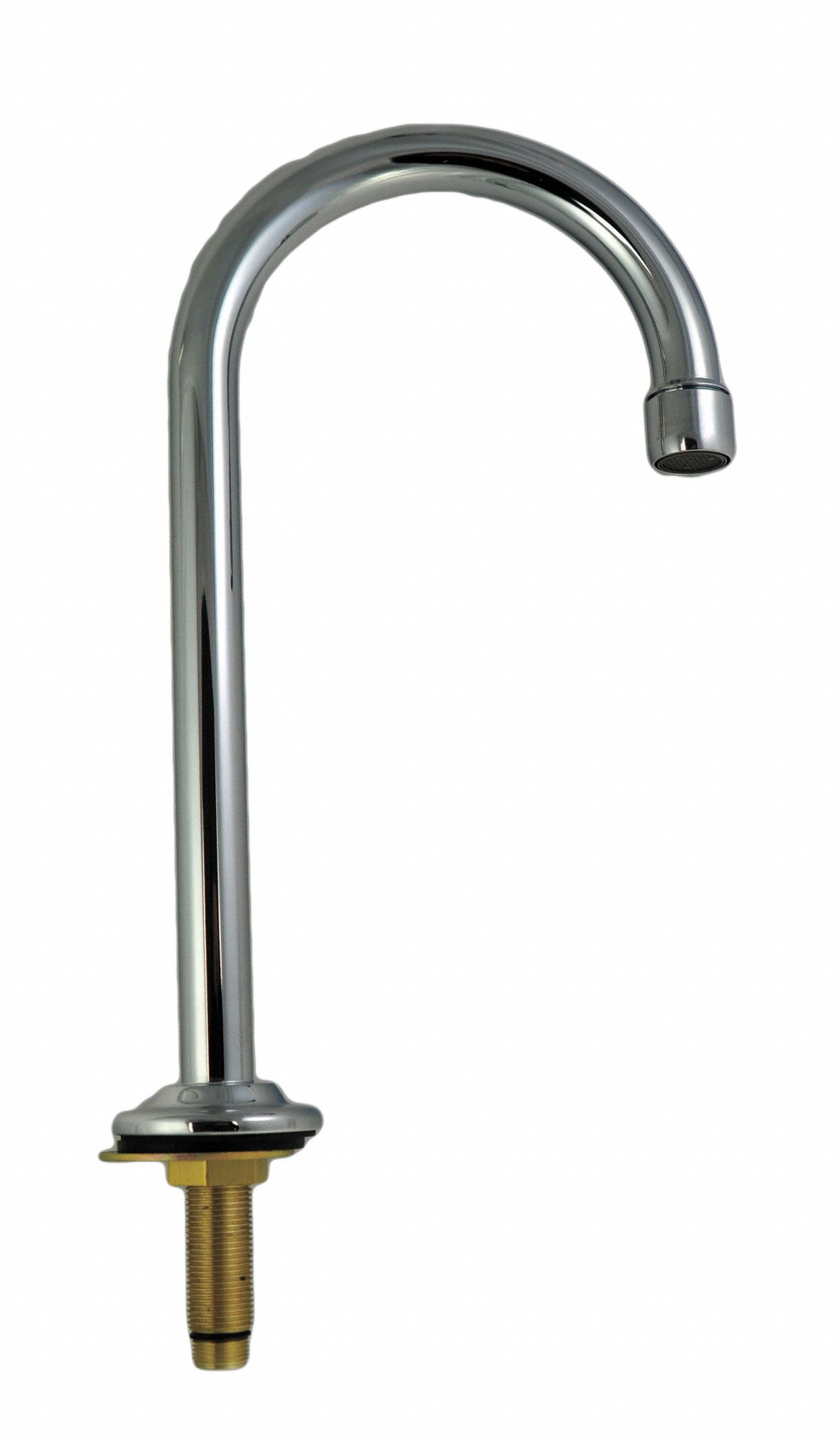 SPOUT: GOOSENECK FAUCET SPOUT, FITS AMERICAN STD BRAND, CHROME FINISH, FOR HERITAGE SERIES