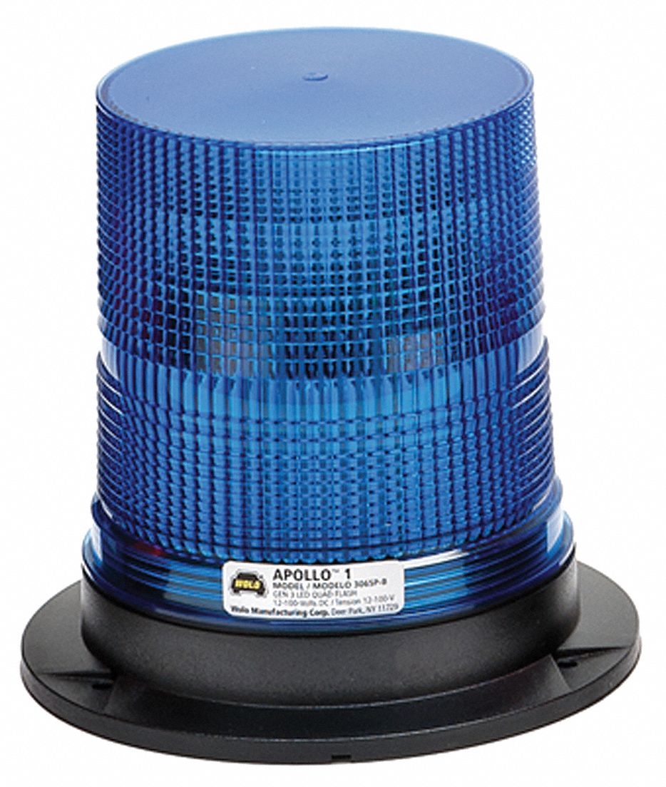 WOLO, Blue, 60 Lumen, LED Warning Light 45A2293065PB Grainger