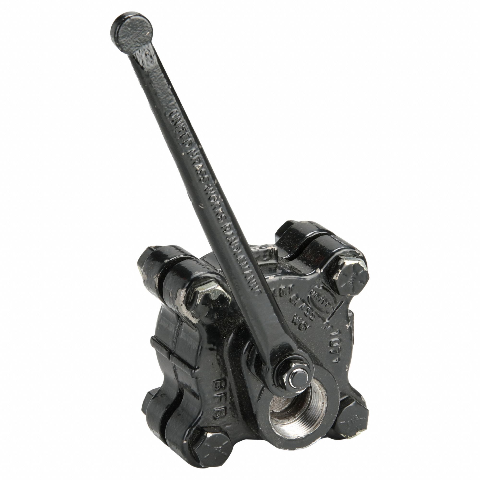 Gate Valve: 1 1/4 in, Steel, Non-Rising, FNPT x FNPT, 750 psi CWP, Lever