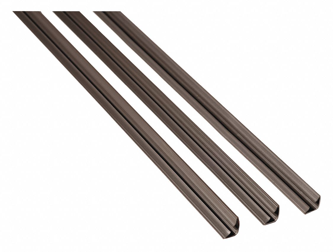 Smoke Seal: Batwing, Self-Adhesive Mounting, Std, TPE, 3 ft Overall Lg, Brown