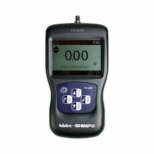 SHIMPO, 4 Digit LCD, 500N, Digital Force Gauge - 45AE78|FG-3008