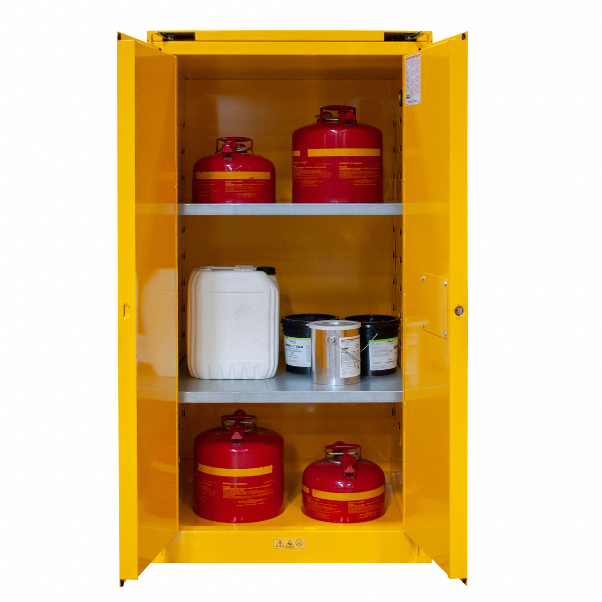 CONDOR Flammables Safety Cabinet: Std, 60 gal, 34 in x 34 in x 66 1/2 ...