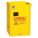 FLAMMABLES SAFETY CABINET, STANDARD SLIMLINE, 12 GALLON, 23 X 18 X 36½ IN, YELLOW